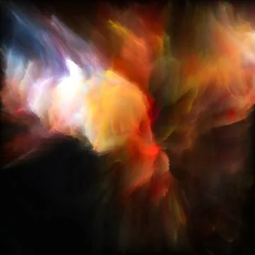 Virtualization of Colorful Paint Splash Explosion Stockillustratie
