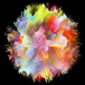 Virtualization of Colorful Paint Splash Explosion 스톡 일러스트