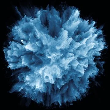 Virtualization of Colorful Paint Splash Explosion Stock Illustration