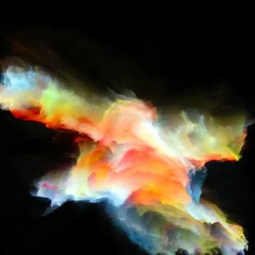 Virtualization of Colorful Paint Splash Explosion Stock Illustration