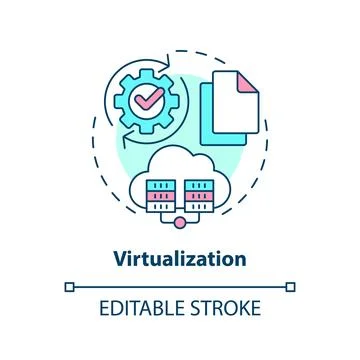 Virtualization concept icon Illustrazione stock