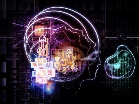 Virtualization of Consciousness 스톡 일러스트