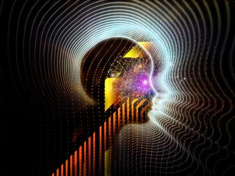 Virtualization of Consciousness Stockillustratie