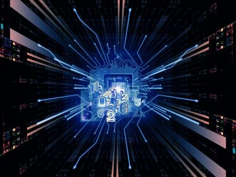 Virtualization of CPU 스톡 일러스트