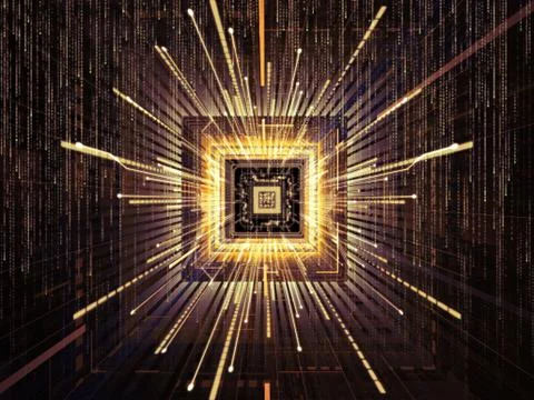 Virtualization of CPU Stock Illustration