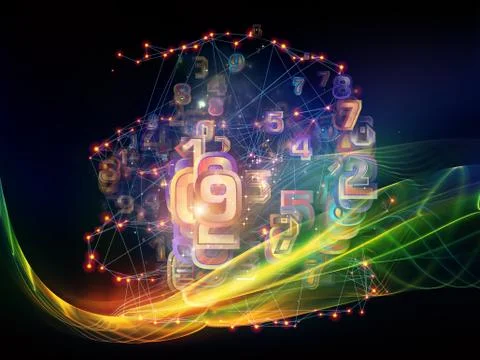 Virtualization of Data Cloud Stock Illustration