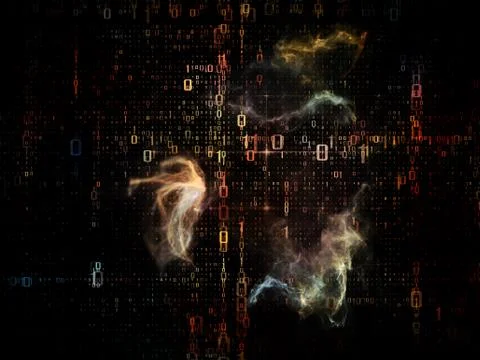 Virtualization of Data Cloud Stock Illustration