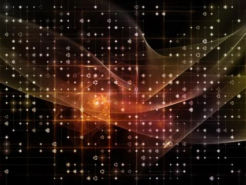 Virtualization of Digital Grid 스톡 일러스트