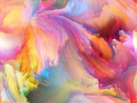 Virtualization of Fractal Color Stock Illustration
