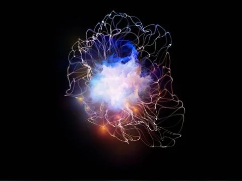 Virtualization of Fractal Nebulae Stock Illustration