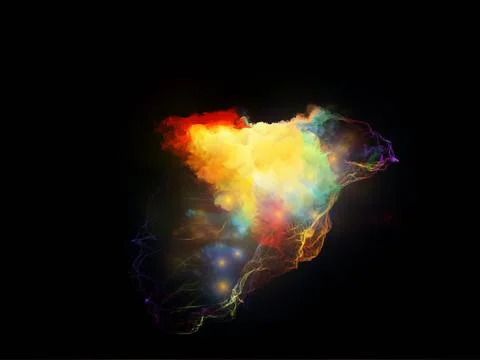 Virtualization of Fractal Nebulae Illustrazione stock