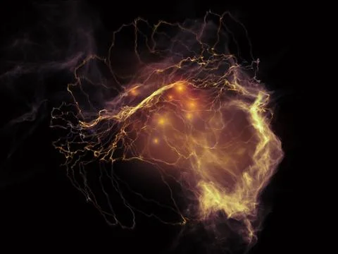 Virtualization of Fractal Nebulae Stockillustratie
