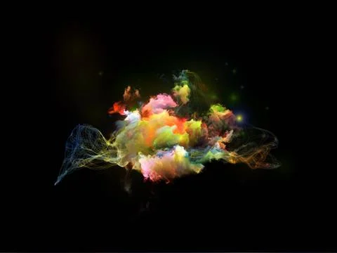 Virtualization of Fractal Nebulae Stockillustratie