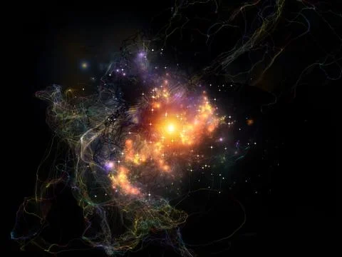 Virtualization of Fractal Nebulae Illustrazione stock