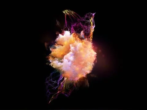 Virtualization of Fractal Nebulae Illustrazione stock