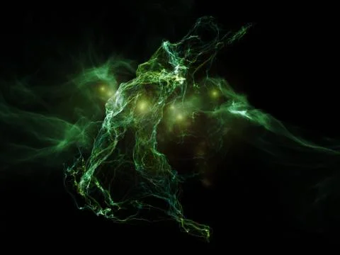 Virtualization of Fractal Nebulae Stock Illustration