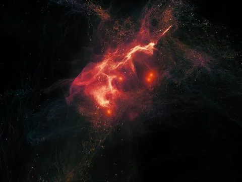 Virtualization of Fractal Nebulae Stockillustratie