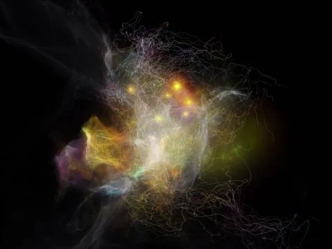 Virtualization of Fractal Nebulae Stockillustratie