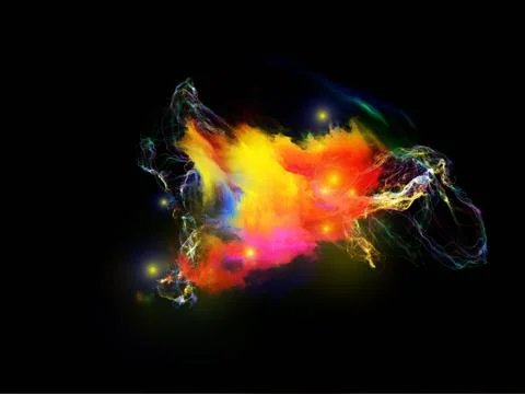 Virtualization of Fractal Nebulae Stockillustratie