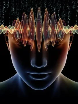 Virtualization of Human Mind Stock Illustration