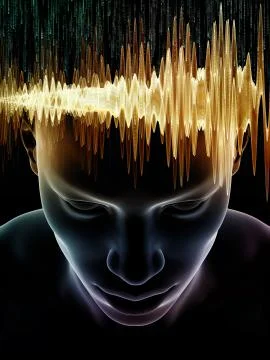 Virtualization of Human Mind Stockillustratie