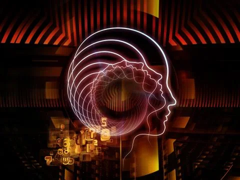 Virtualization of Human Technology 스톡 일러스트