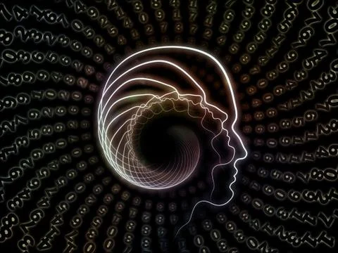 Virtualization of Human Technology 스톡 일러스트