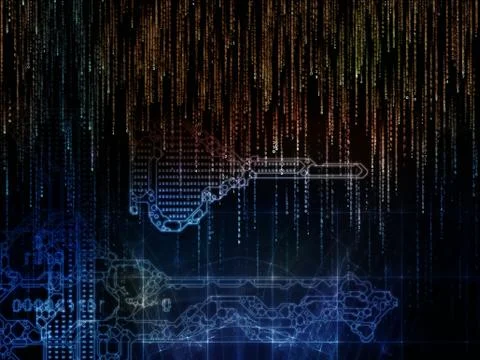Virtualization of Key Code Illustrazione stock