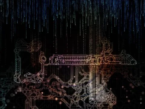 Virtualization of Key Code Stock Illustration