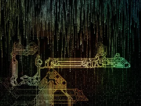 Virtualization of Key Code Stock Illustration