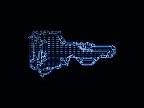 Virtualization of Key Code Illustrazione stock