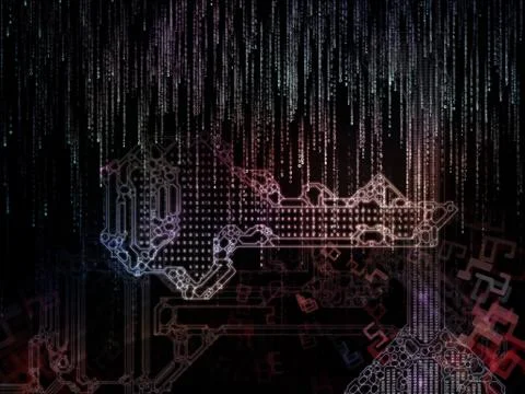 Virtualization of Key Code Illustrazione stock