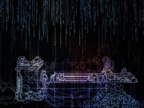 Virtualization of Key Code 스톡 일러스트