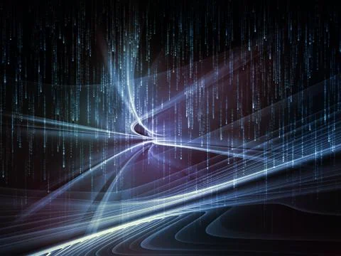 Virtualization of Light Waves 스톡 일러스트