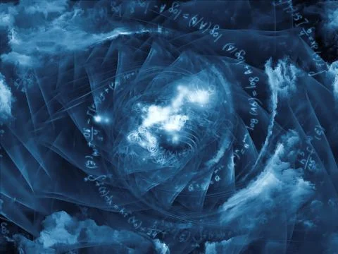 Virtualization of Math Vortex 스톡 일러스트