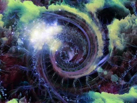 Virtualization of Math Vortex 스톡 일러스트