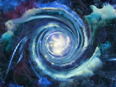 Virtualization of Math Vortex Illustrazione stock