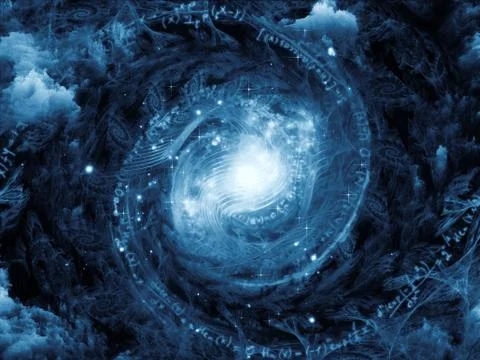 Virtualization of Math Vortex 스톡 일러스트