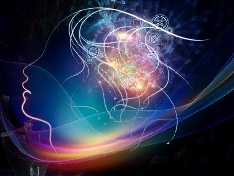 Virtualization of Mind Illustrazione stock