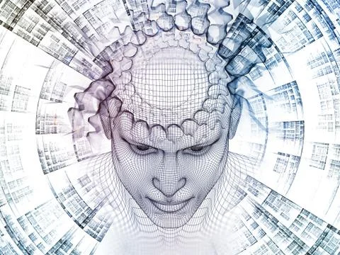 Virtualization of the Mind Stock Illustration