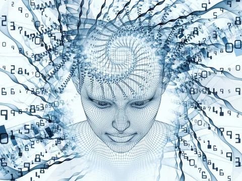 Virtualization of the Mind Stock Illustration