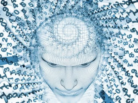 Virtualization of the Mind Stock Illustration