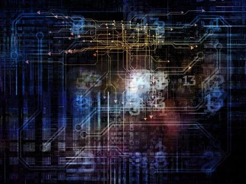 Virtualization of Network Illustrazione stock