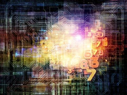 Virtualization of Network Illustrazione stock