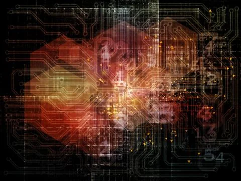 Virtualization of Network Illustrazione stock