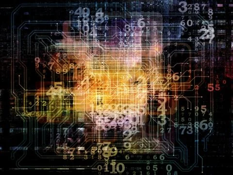 Virtualization of Network Stock Illustration