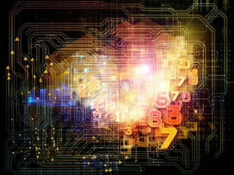 Virtualization of Network Illustrazione stock