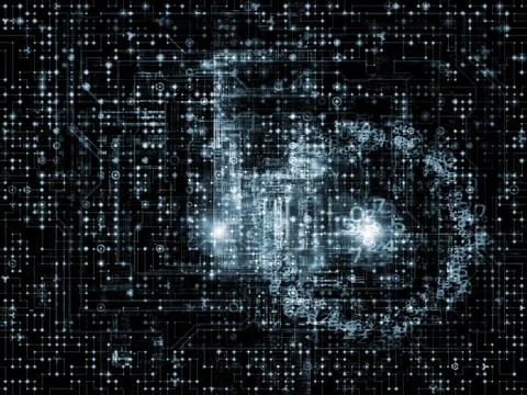 Virtualization of Network Stock Illustration