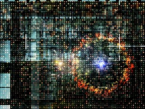 Virtualization of Network Stock Illustration