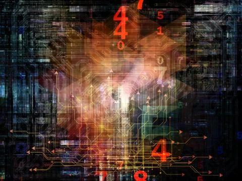 Virtualization of Network Illustrazione stock